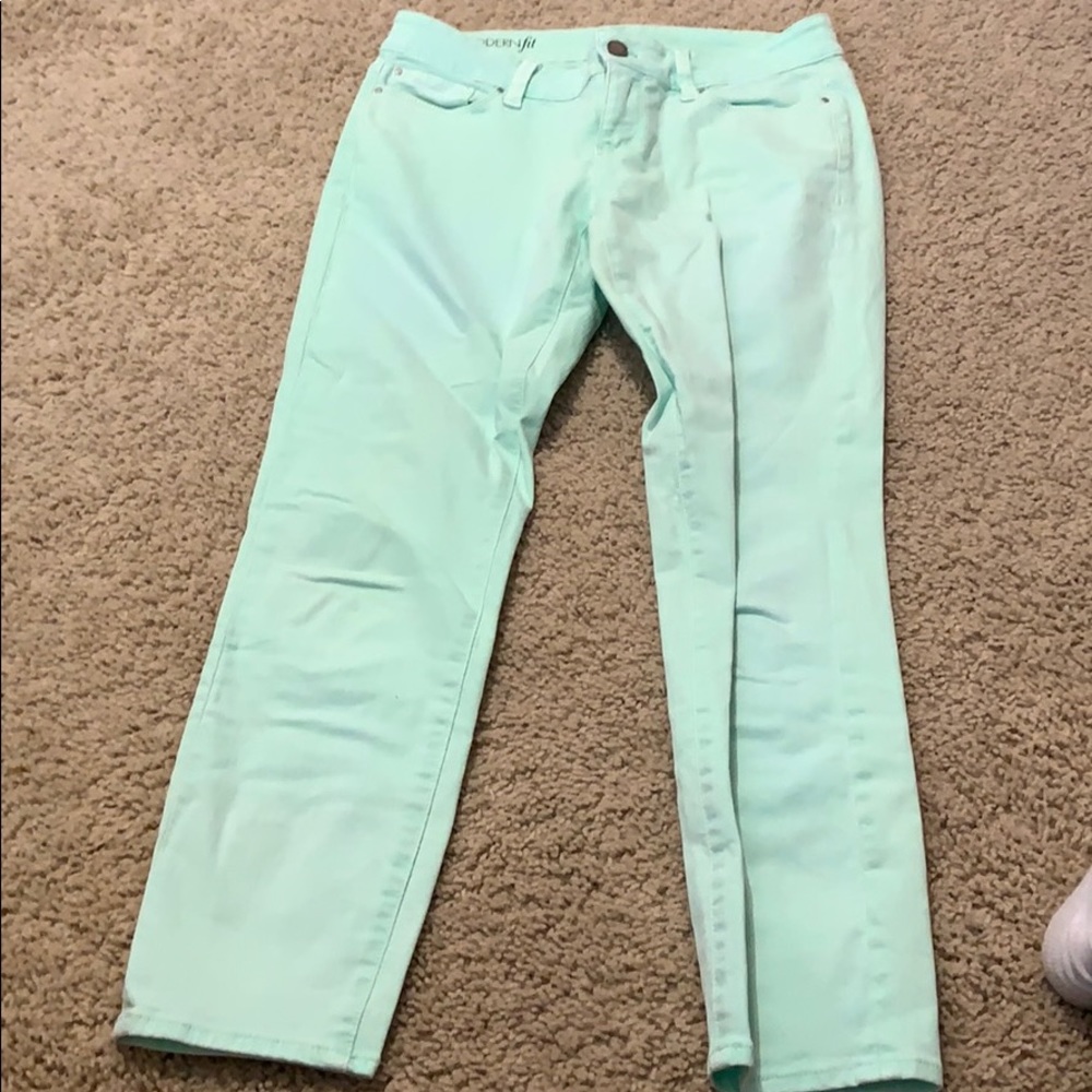 LOFT light green jeans, cropped